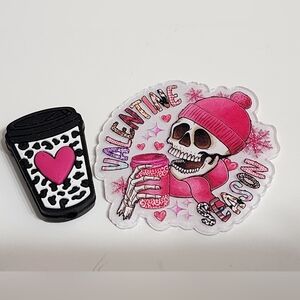 Flatback Valentine Beads Coffee Crafts Badge Hair Keychain Magnet Clip Bag Clip‎
